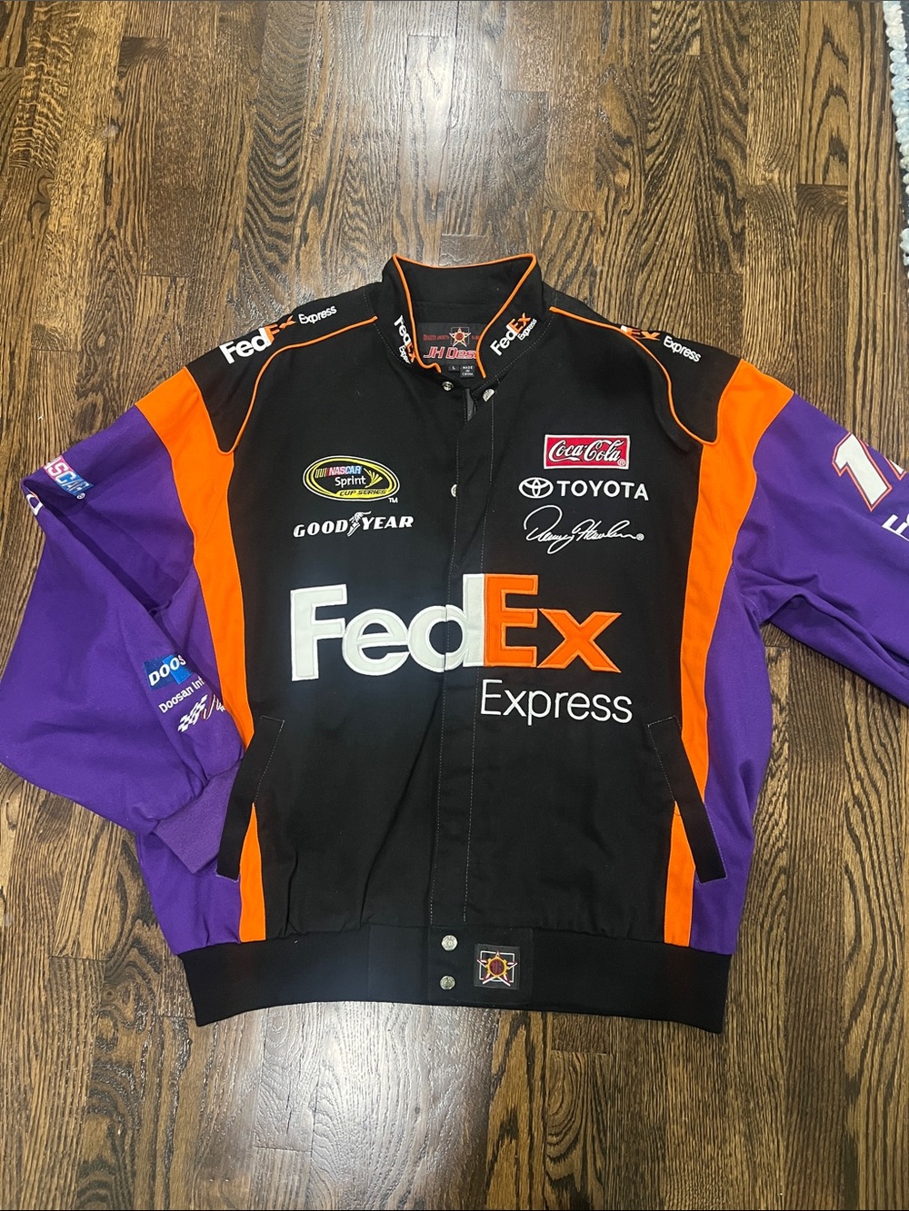 FedEx Express Black/Orange/Purple Racing Jacket - Official Logo